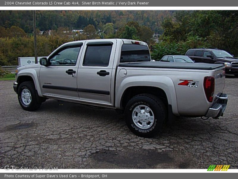 Silver Birch Metallic / Very Dark Pewter 2004 Chevrolet Colorado LS Crew Cab 4x4