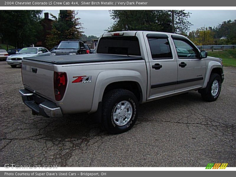 Silver Birch Metallic / Very Dark Pewter 2004 Chevrolet Colorado LS Crew Cab 4x4