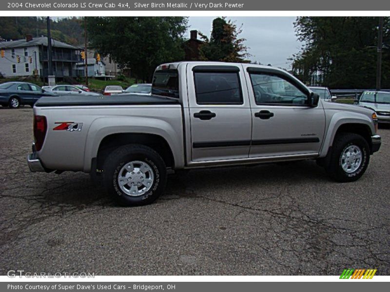 Silver Birch Metallic / Very Dark Pewter 2004 Chevrolet Colorado LS Crew Cab 4x4