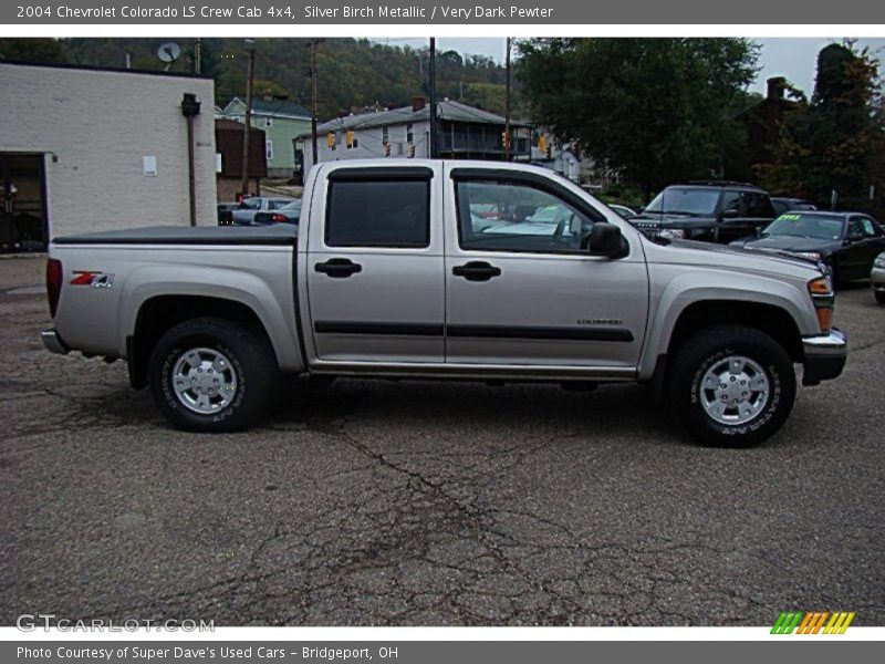 Silver Birch Metallic / Very Dark Pewter 2004 Chevrolet Colorado LS Crew Cab 4x4