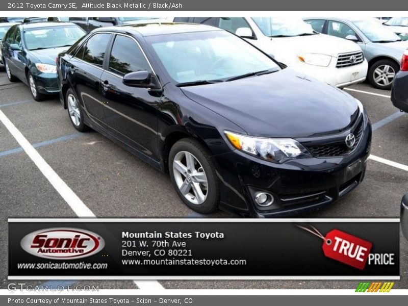 Attitude Black Metallic / Black/Ash 2012 Toyota Camry SE