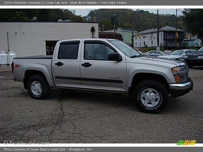 Silver Birch Metallic / Very Dark Pewter 2004 Chevrolet Colorado LS Crew Cab 4x4
