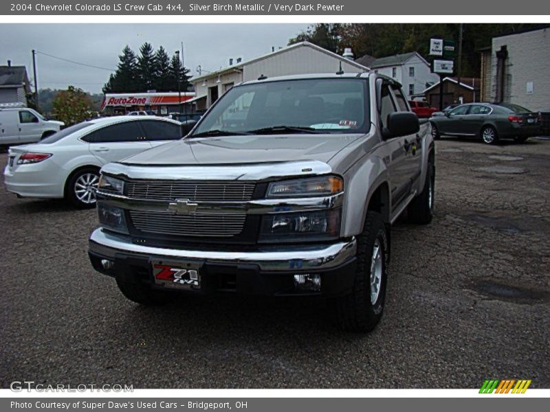 Silver Birch Metallic / Very Dark Pewter 2004 Chevrolet Colorado LS Crew Cab 4x4