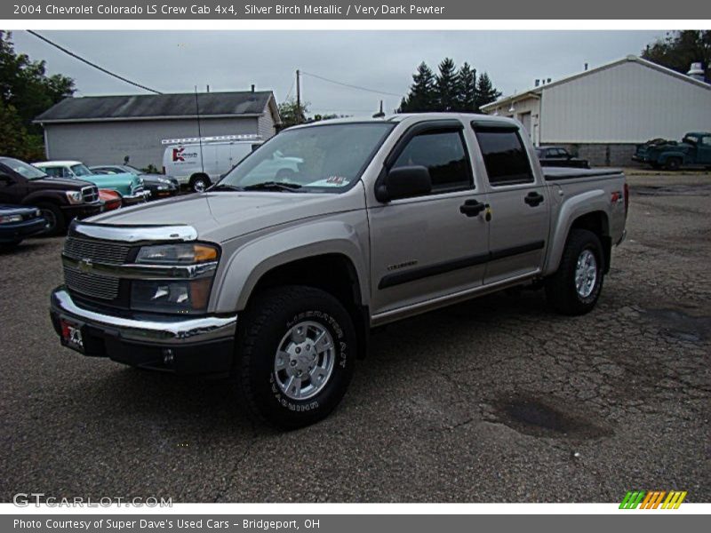 Silver Birch Metallic / Very Dark Pewter 2004 Chevrolet Colorado LS Crew Cab 4x4