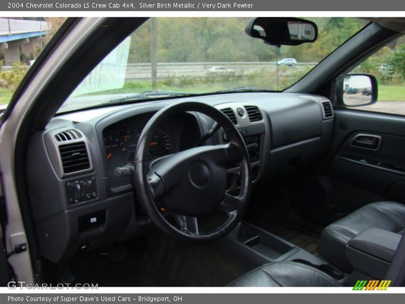 Silver Birch Metallic / Very Dark Pewter 2004 Chevrolet Colorado LS Crew Cab 4x4