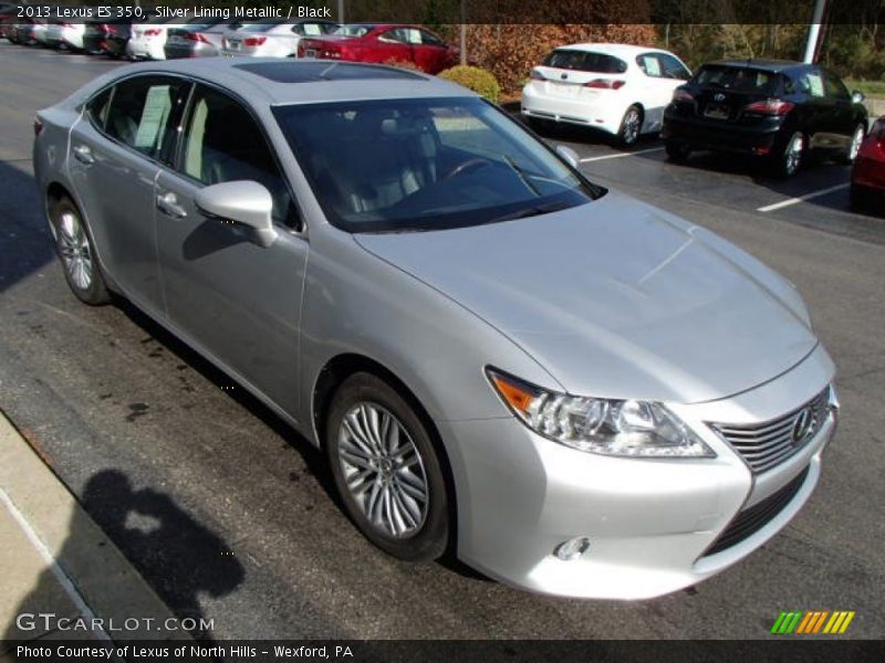 Silver Lining Metallic / Black 2013 Lexus ES 350
