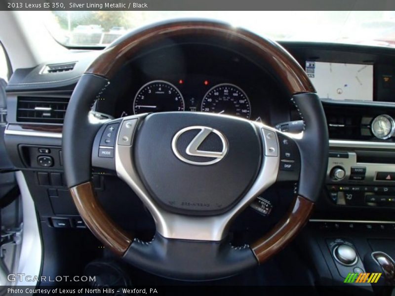 Silver Lining Metallic / Black 2013 Lexus ES 350