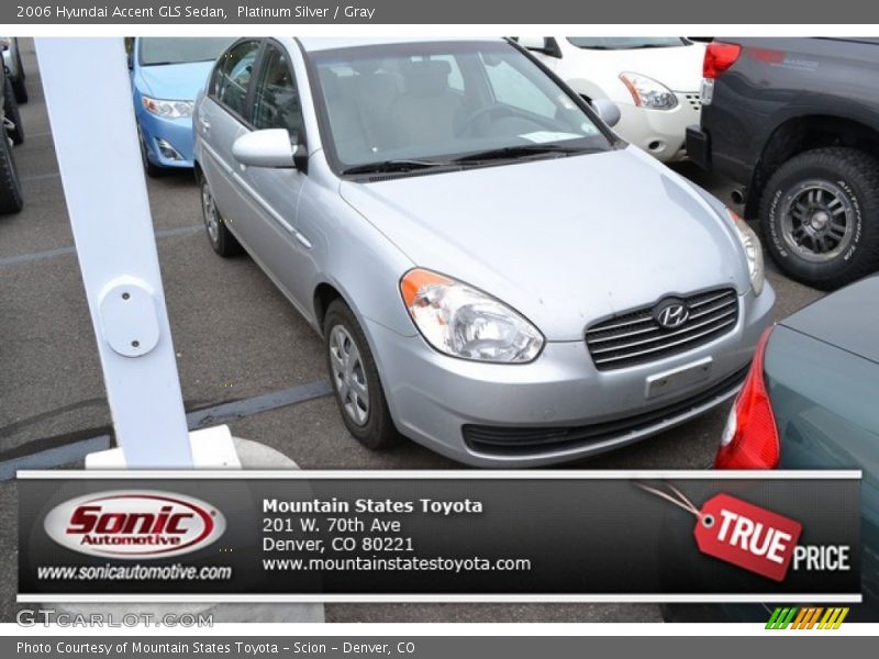 Platinum Silver / Gray 2006 Hyundai Accent GLS Sedan
