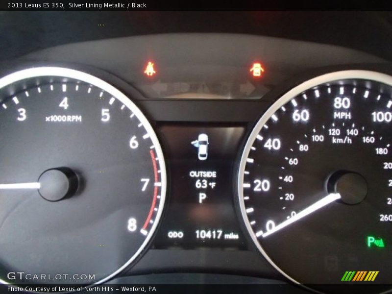 Silver Lining Metallic / Black 2013 Lexus ES 350