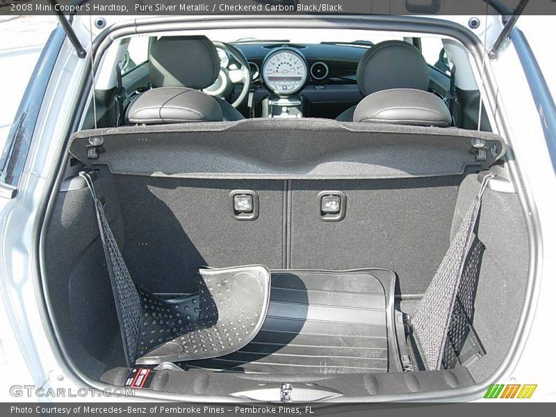 Pure Silver Metallic / Checkered Carbon Black/Black 2008 Mini Cooper S Hardtop
