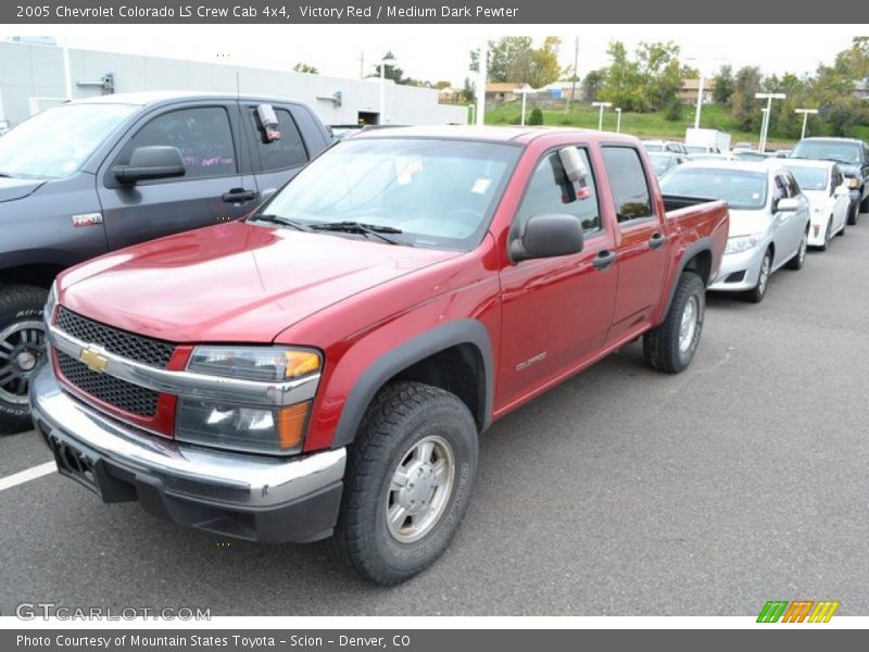 Victory Red / Medium Dark Pewter 2005 Chevrolet Colorado LS Crew Cab 4x4