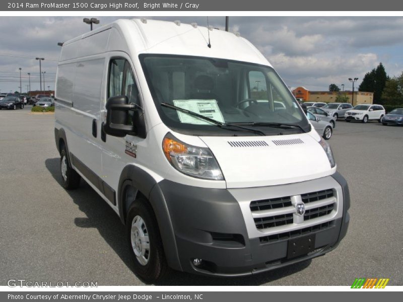 Bright White / Gray 2014 Ram ProMaster 1500 Cargo High Roof