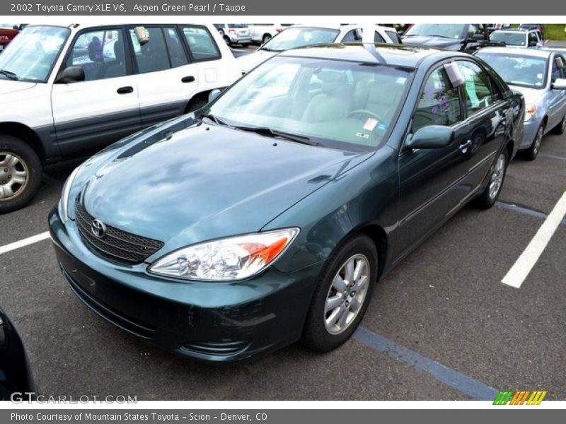 Aspen Green Pearl / Taupe 2002 Toyota Camry XLE V6