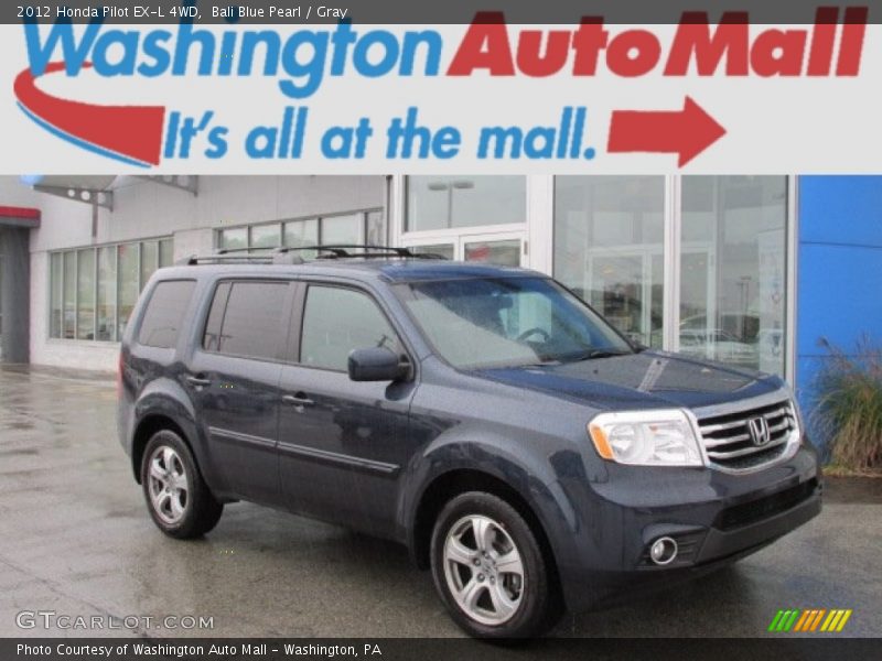 Bali Blue Pearl / Gray 2012 Honda Pilot EX-L 4WD