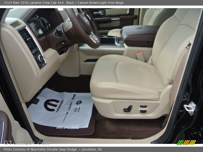 Black / Canyon Brown/Light Frost Beige 2014 Ram 1500 Laramie Crew Cab 4x4
