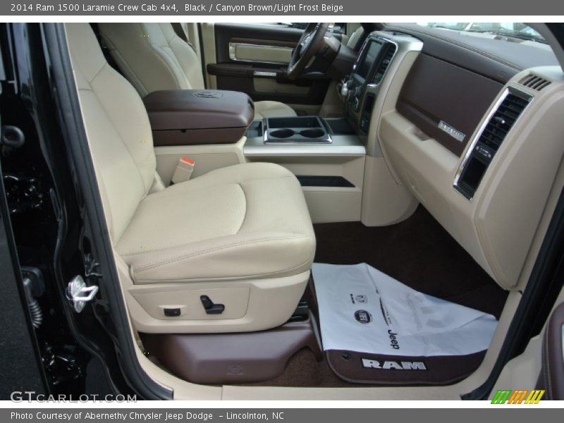 Black / Canyon Brown/Light Frost Beige 2014 Ram 1500 Laramie Crew Cab 4x4