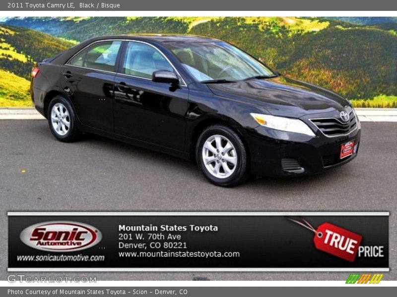 Black / Bisque 2011 Toyota Camry LE