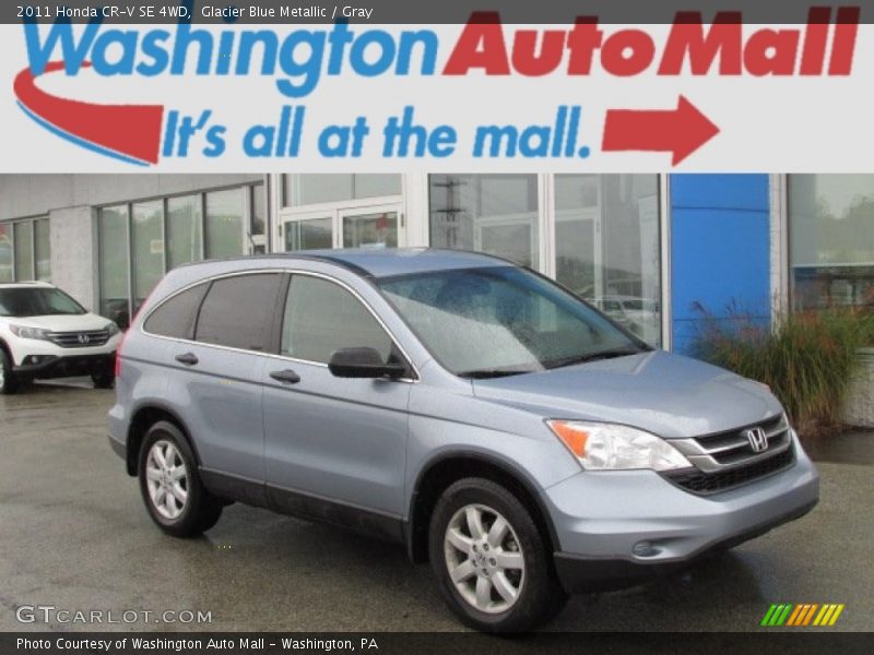 Glacier Blue Metallic / Gray 2011 Honda CR-V SE 4WD