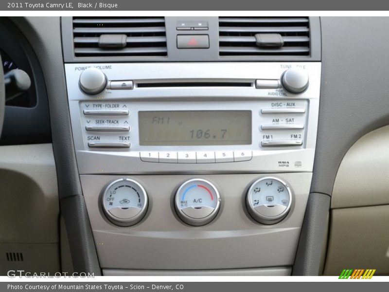 Black / Bisque 2011 Toyota Camry LE