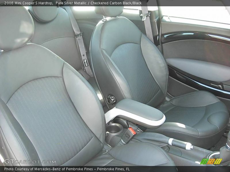 Pure Silver Metallic / Checkered Carbon Black/Black 2008 Mini Cooper S Hardtop
