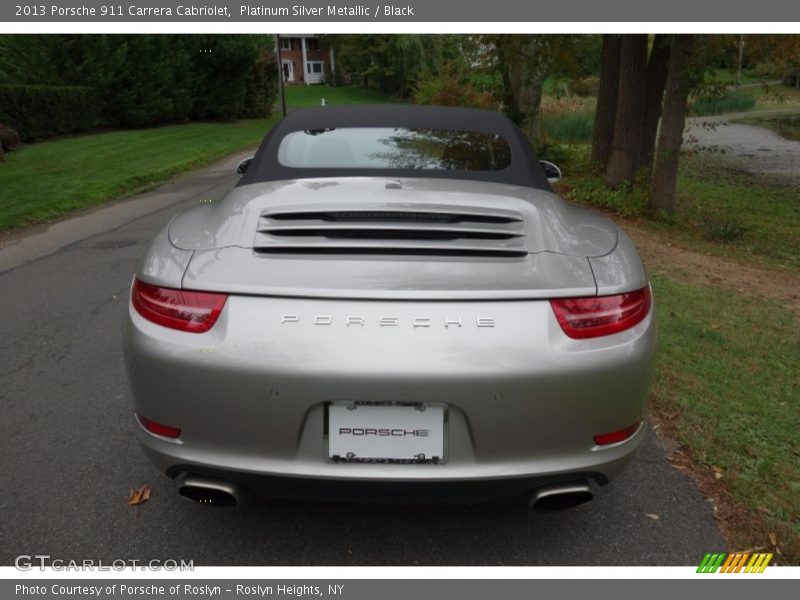 Platinum Silver Metallic / Black 2013 Porsche 911 Carrera Cabriolet