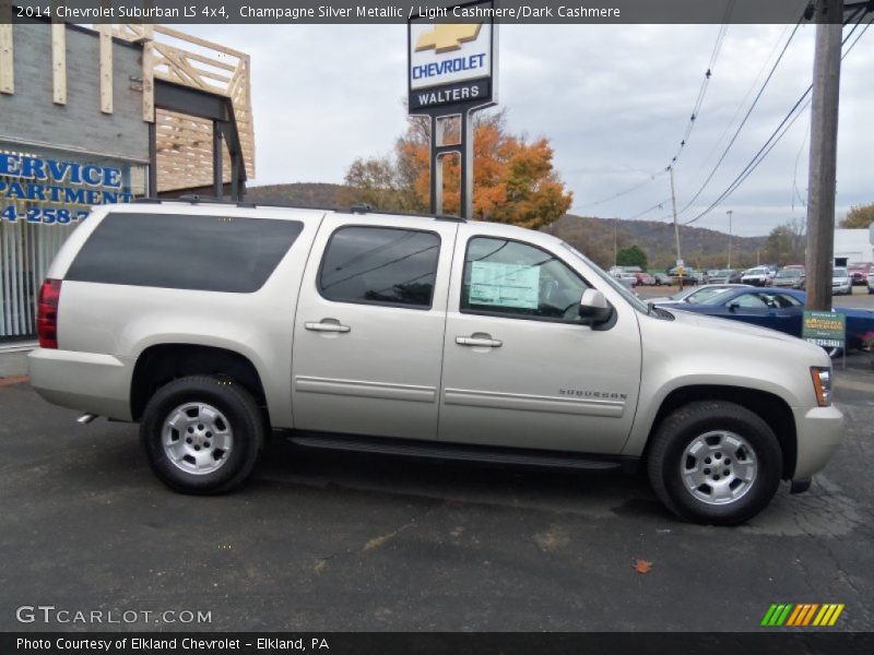 Champagne Silver Metallic / Light Cashmere/Dark Cashmere 2014 Chevrolet Suburban LS 4x4