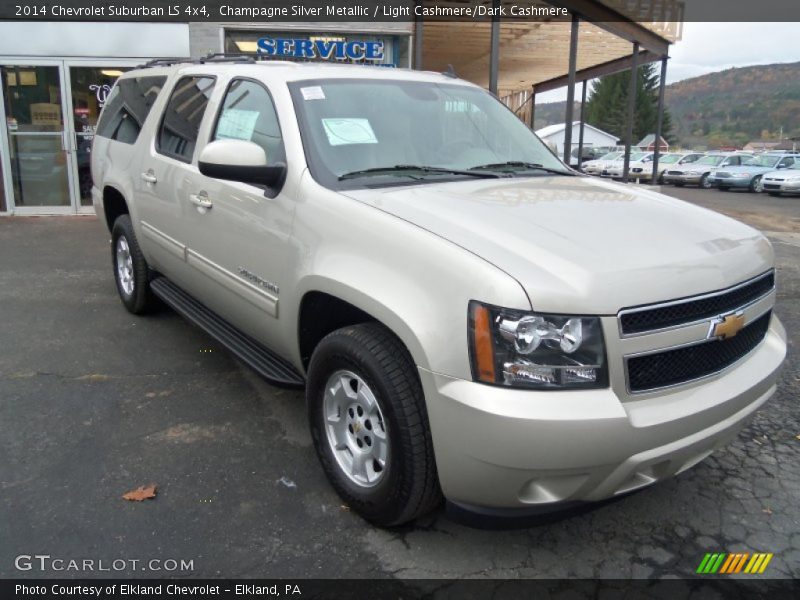 Champagne Silver Metallic / Light Cashmere/Dark Cashmere 2014 Chevrolet Suburban LS 4x4
