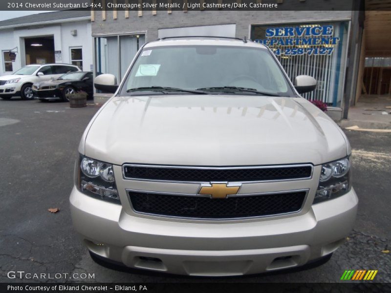 Champagne Silver Metallic / Light Cashmere/Dark Cashmere 2014 Chevrolet Suburban LS 4x4