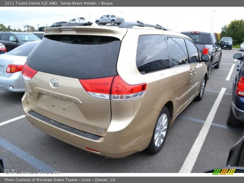 Sandy Beach Metallic / Bisque 2011 Toyota Sienna XLE AWD