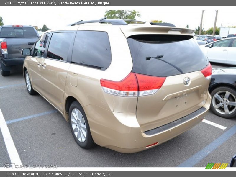 Sandy Beach Metallic / Bisque 2011 Toyota Sienna XLE AWD