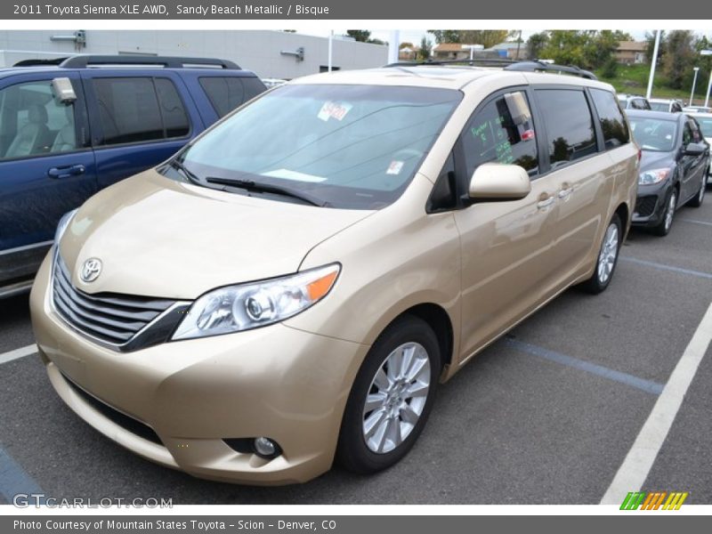 Sandy Beach Metallic / Bisque 2011 Toyota Sienna XLE AWD