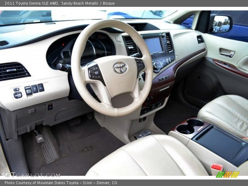 Sandy Beach Metallic / Bisque 2011 Toyota Sienna XLE AWD