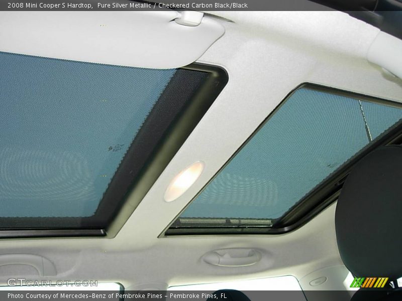 Pure Silver Metallic / Checkered Carbon Black/Black 2008 Mini Cooper S Hardtop