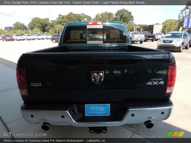 Hunter Green Pearl / Light Pebble Beige/Bark Brown 2011 Dodge Ram 1500 Laramie Crew Cab 4x4