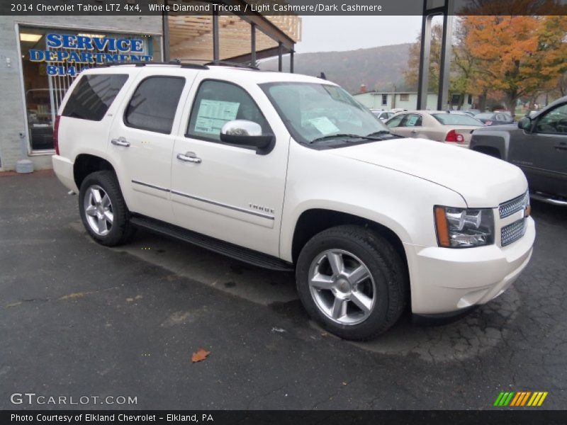 White Diamond Tricoat / Light Cashmere/Dark Cashmere 2014 Chevrolet Tahoe LTZ 4x4