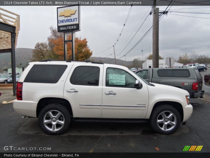 White Diamond Tricoat / Light Cashmere/Dark Cashmere 2014 Chevrolet Tahoe LTZ 4x4
