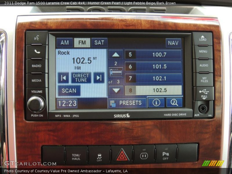 Hunter Green Pearl / Light Pebble Beige/Bark Brown 2011 Dodge Ram 1500 Laramie Crew Cab 4x4