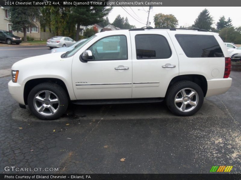 White Diamond Tricoat / Light Cashmere/Dark Cashmere 2014 Chevrolet Tahoe LTZ 4x4