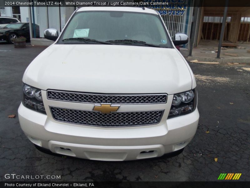 White Diamond Tricoat / Light Cashmere/Dark Cashmere 2014 Chevrolet Tahoe LTZ 4x4