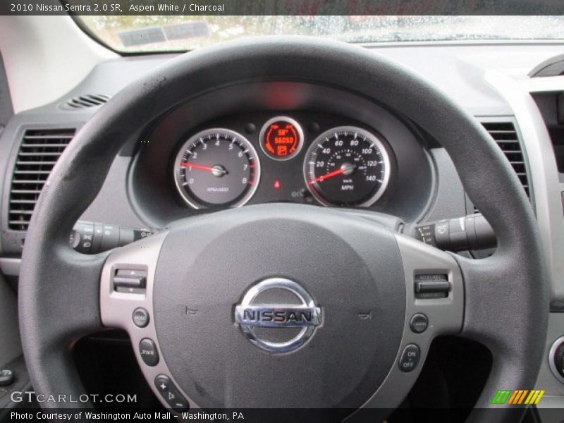 Aspen White / Charcoal 2010 Nissan Sentra 2.0 SR