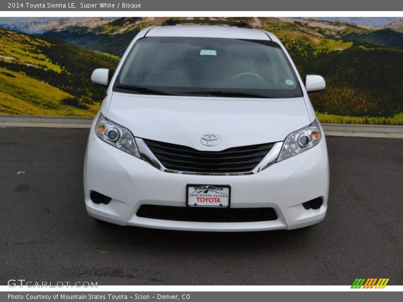 Super White / Bisque 2014 Toyota Sienna LE