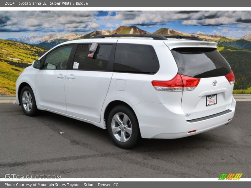 Super White / Bisque 2014 Toyota Sienna LE