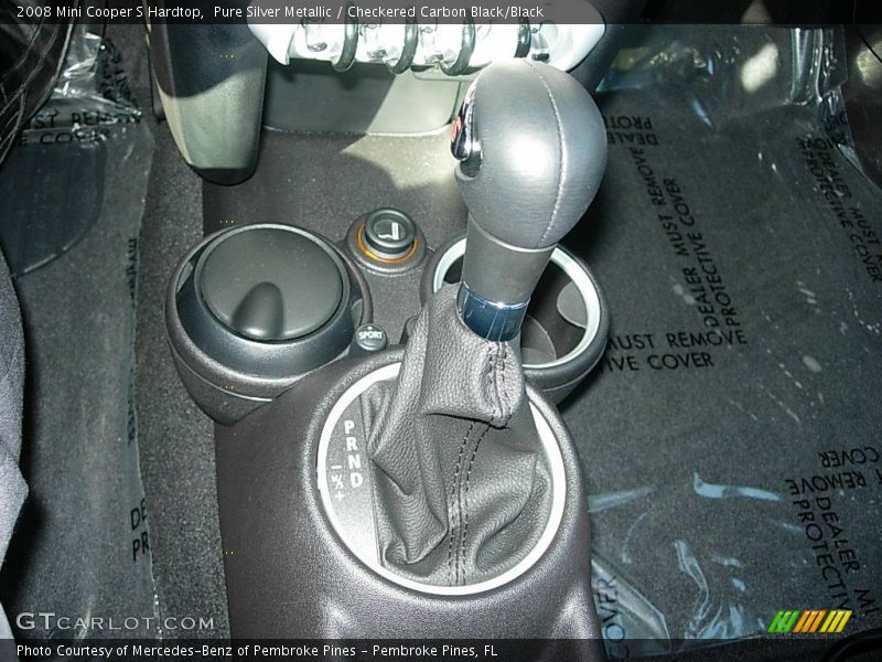 Pure Silver Metallic / Checkered Carbon Black/Black 2008 Mini Cooper S Hardtop