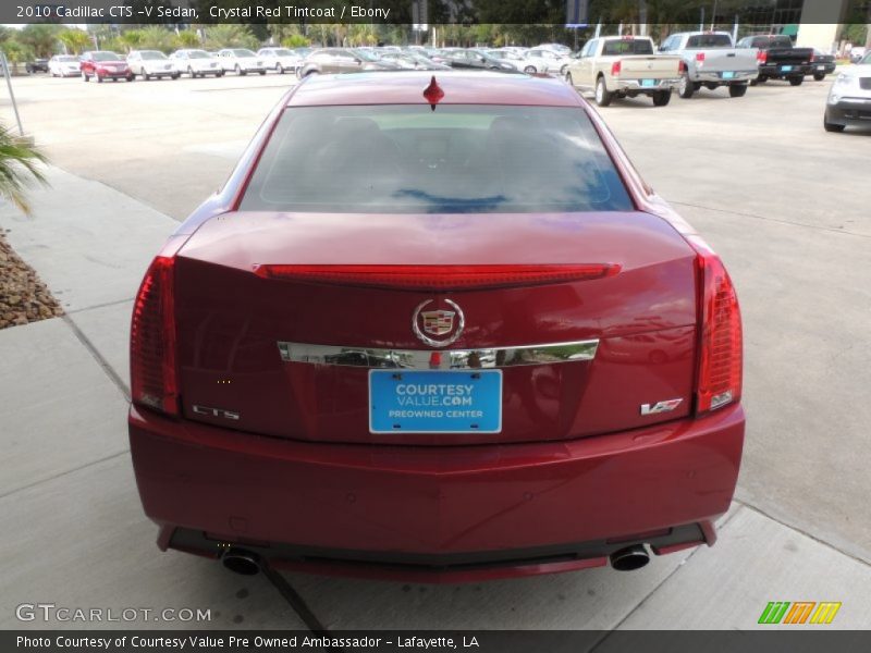 Crystal Red Tintcoat / Ebony 2010 Cadillac CTS -V Sedan