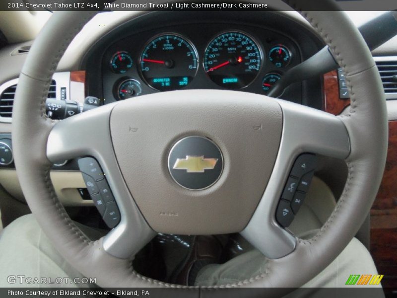 White Diamond Tricoat / Light Cashmere/Dark Cashmere 2014 Chevrolet Tahoe LTZ 4x4