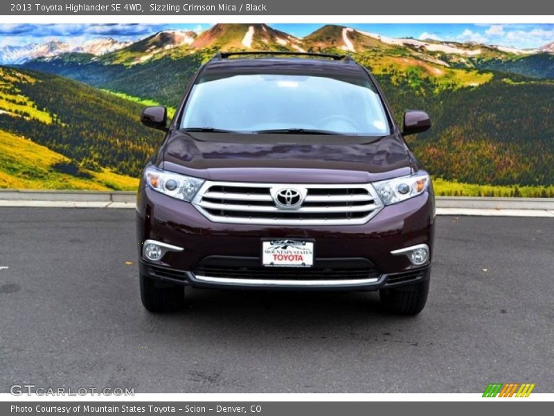 Sizzling Crimson Mica / Black 2013 Toyota Highlander SE 4WD