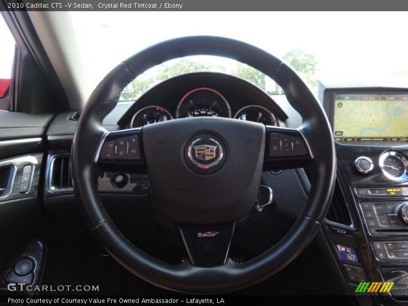 Crystal Red Tintcoat / Ebony 2010 Cadillac CTS -V Sedan