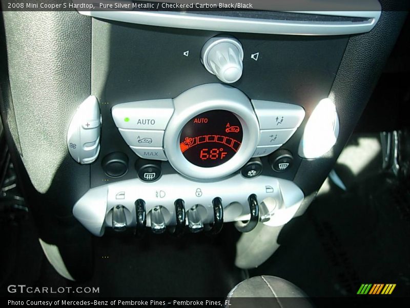 Pure Silver Metallic / Checkered Carbon Black/Black 2008 Mini Cooper S Hardtop