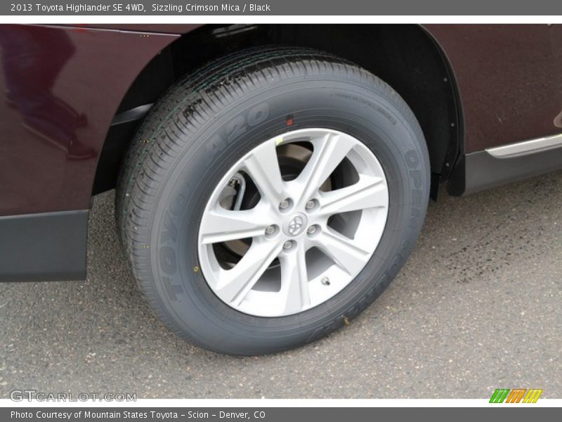 Sizzling Crimson Mica / Black 2013 Toyota Highlander SE 4WD