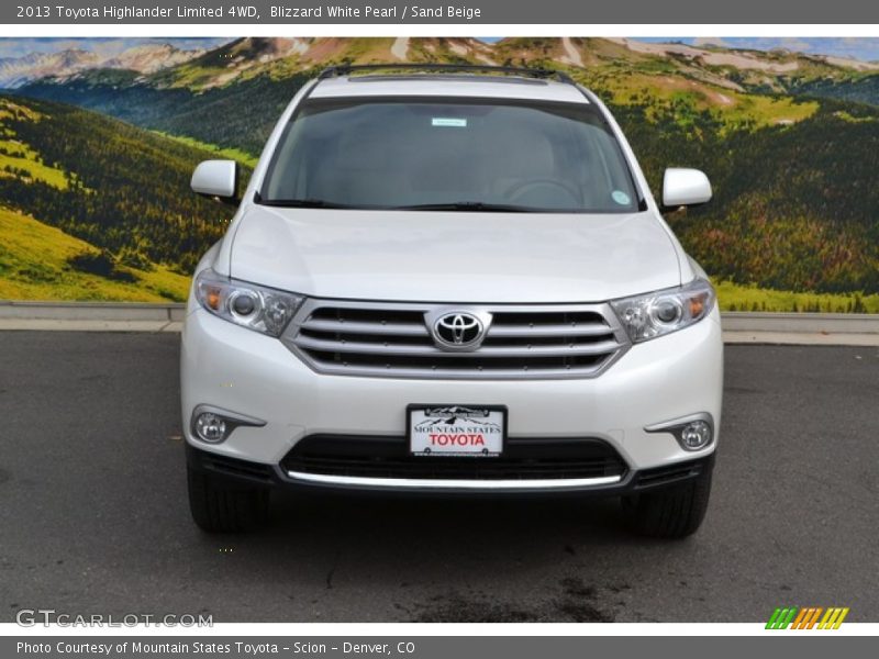 Blizzard White Pearl / Sand Beige 2013 Toyota Highlander Limited 4WD